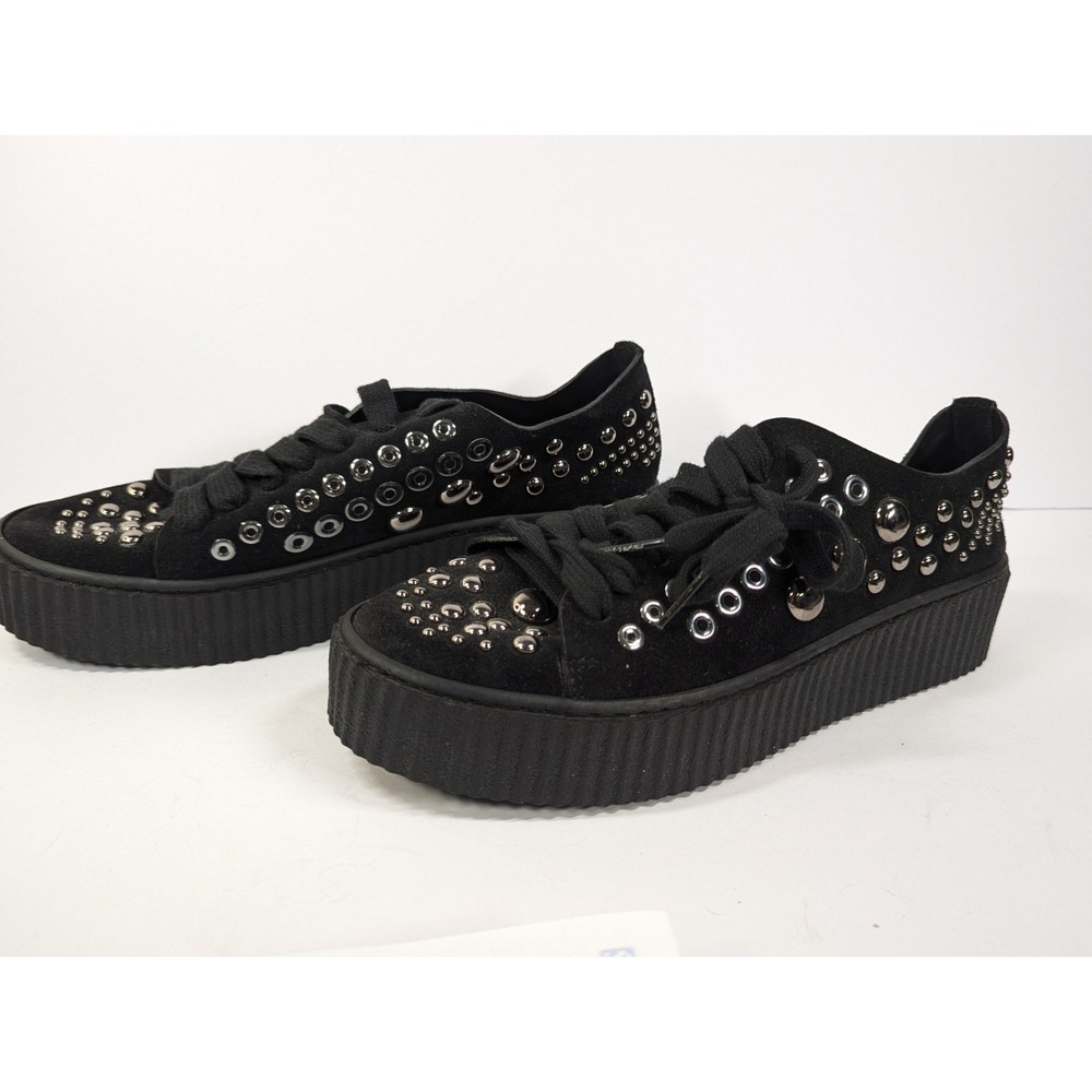 PINKO Iseol Black Studded Sneakers NWOT Size 9/39